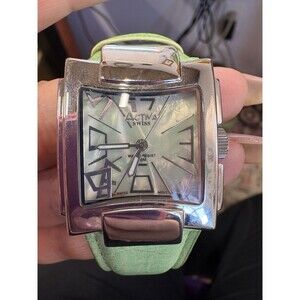 Activa Swiss Women  Watch Green & Silver Tone